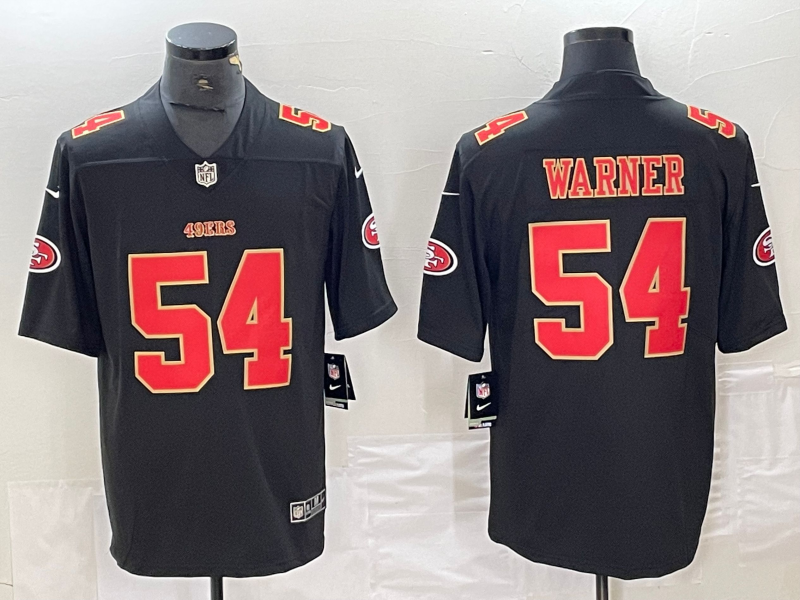 Men's San Francisco 49ers Fred Warner #54 Black Jersey
